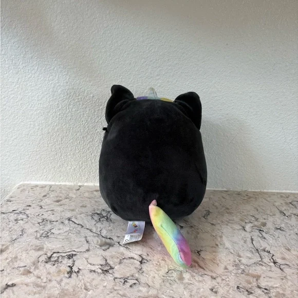 NWOT Squishmallows Black and Rainbow Cat Unicorn Plush - Picture 2 of 8